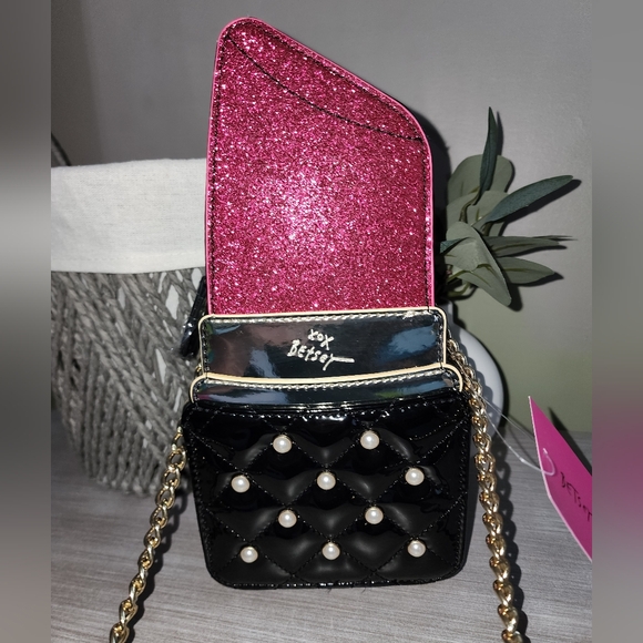 Betsey Johnson Lipstick Glitter Crossbody Bag - Picture 3 of 8